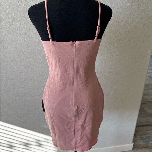 Lulus Drinks on Me Mauve Pink Sleeveless Pleated Bodycon Dress Size M - Picture 10 of 15